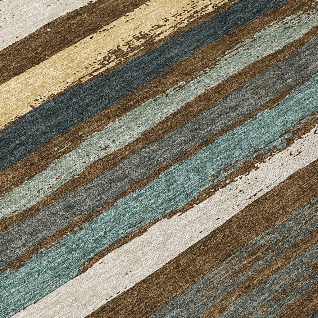 Sylira Brown Washable Indoor-Outdoor Rug-Outdoor Rugs-LOOMLAN Rugs-LOOMLAN