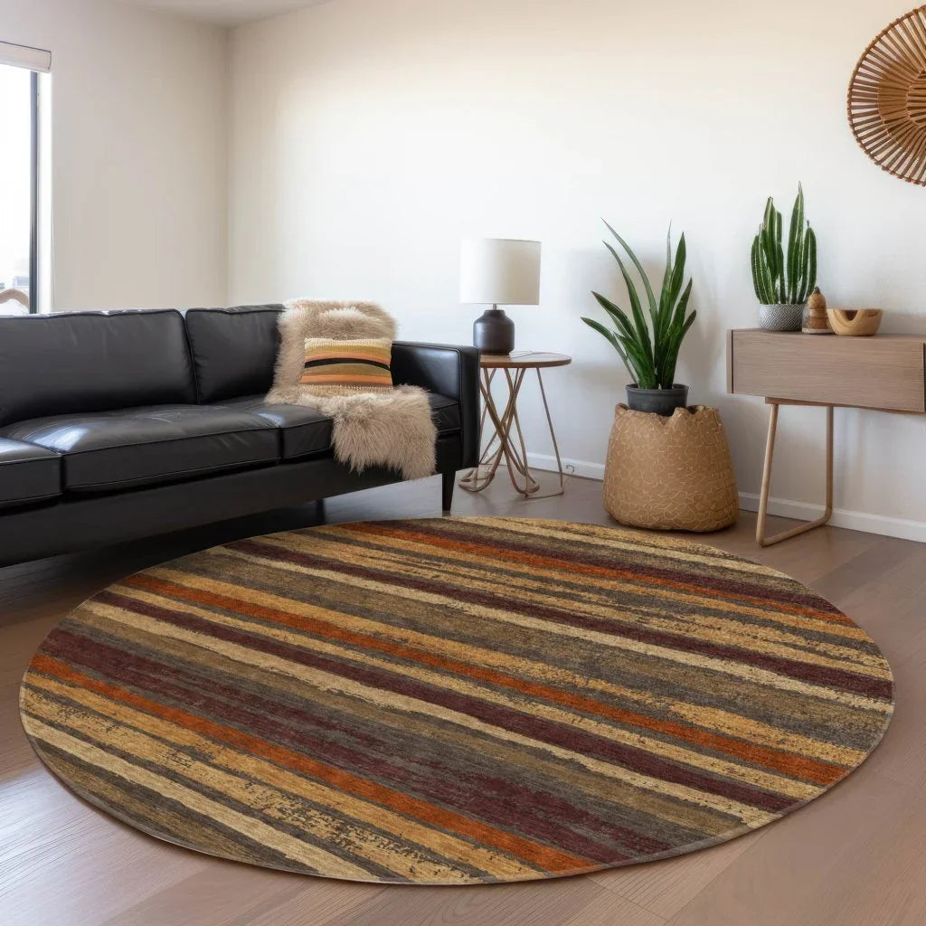 Sylira Chocolate Washable Indoor-Outdoor Rug-Outdoor Rugs-LOOMLAN Rugs-LOOMLAN