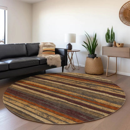 Sylira Chocolate Washable Indoor-Outdoor Rug-Outdoor Rugs-LOOMLAN Rugs-LOOMLAN