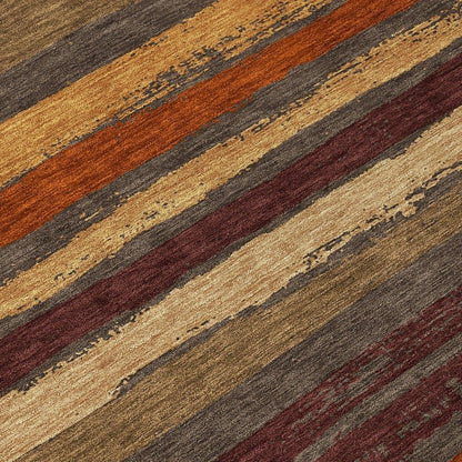 Sylira Chocolate Washable Indoor-Outdoor Rug-Outdoor Rugs-LOOMLAN Rugs-LOOMLAN