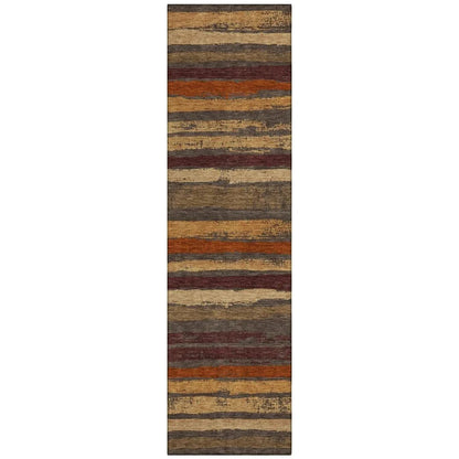 Sylira Chocolate Washable Indoor-Outdoor Rug-Outdoor Rugs-LOOMLAN Rugs-2'3" x 7'6"-LOOMLAN