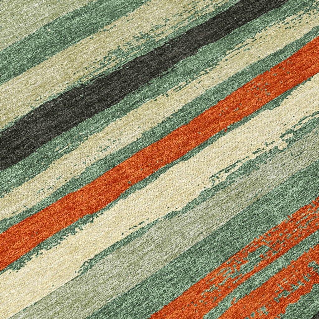Sylira Green Washable Indoor-Outdoor Rug-Outdoor Rugs-LOOMLAN Rugs-LOOMLAN