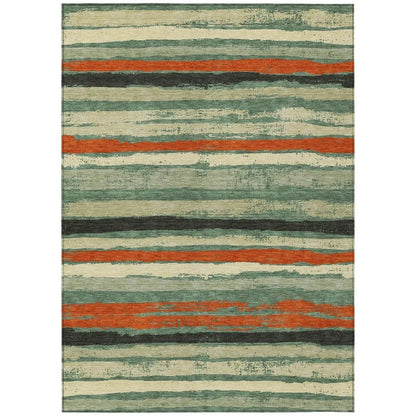 Sylira Green Washable Indoor-Outdoor Rug-Outdoor Rugs-LOOMLAN Rugs-2'6" x 3'10"-LOOMLAN