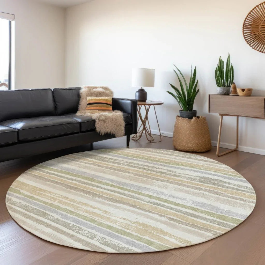 Sylira Ivory Washable Indoor-Outdoor Rug-Outdoor Rugs-LOOMLAN Rugs-LOOMLAN