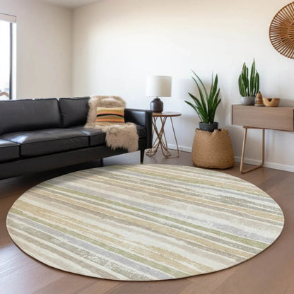 Sylira Ivory Washable Indoor-Outdoor Rug-Outdoor Rugs-LOOMLAN Rugs-LOOMLAN