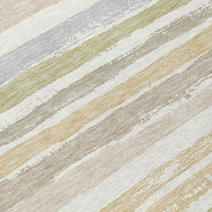 Sylira Ivory Washable Indoor-Outdoor Rug-Outdoor Rugs-LOOMLAN Rugs-LOOMLAN