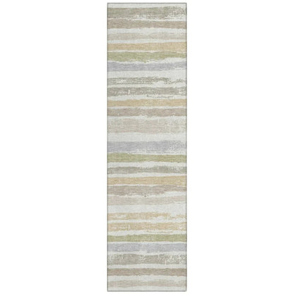 Sylira Ivory Washable Indoor-Outdoor Rug-Outdoor Rugs-LOOMLAN Rugs-2'3" x 7'6"-LOOMLAN