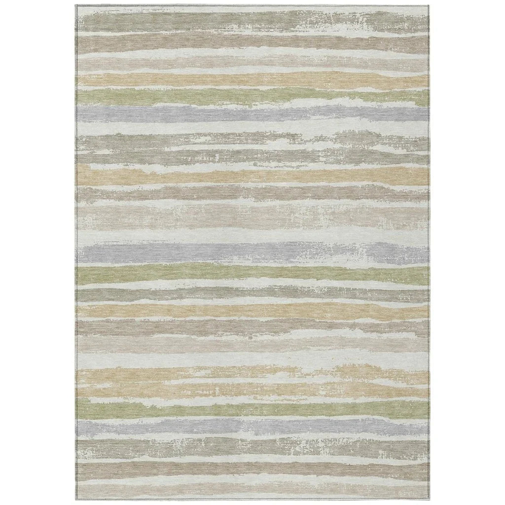 Sylira Ivory Washable Indoor-Outdoor Rug-Outdoor Rugs-LOOMLAN Rugs-2'6" x 3'10"-LOOMLAN