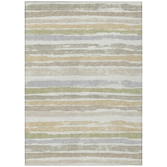 Sylira Ivory Washable Indoor-Outdoor Rug-Outdoor Rugs-LOOMLAN Rugs-2'6" x 3'10"-LOOMLAN