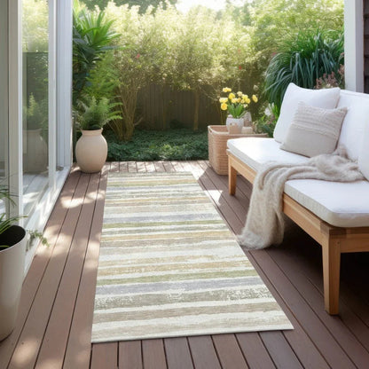 Sylira Ivory Washable Indoor-Outdoor Rug-Outdoor Rugs-LOOMLAN Rugs-LOOMLAN