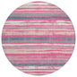 Sylira Pink Washable Indoor-Outdoor Rug-Outdoor Rugs-LOOMLAN Rugs-8' x 8'-LOOMLAN