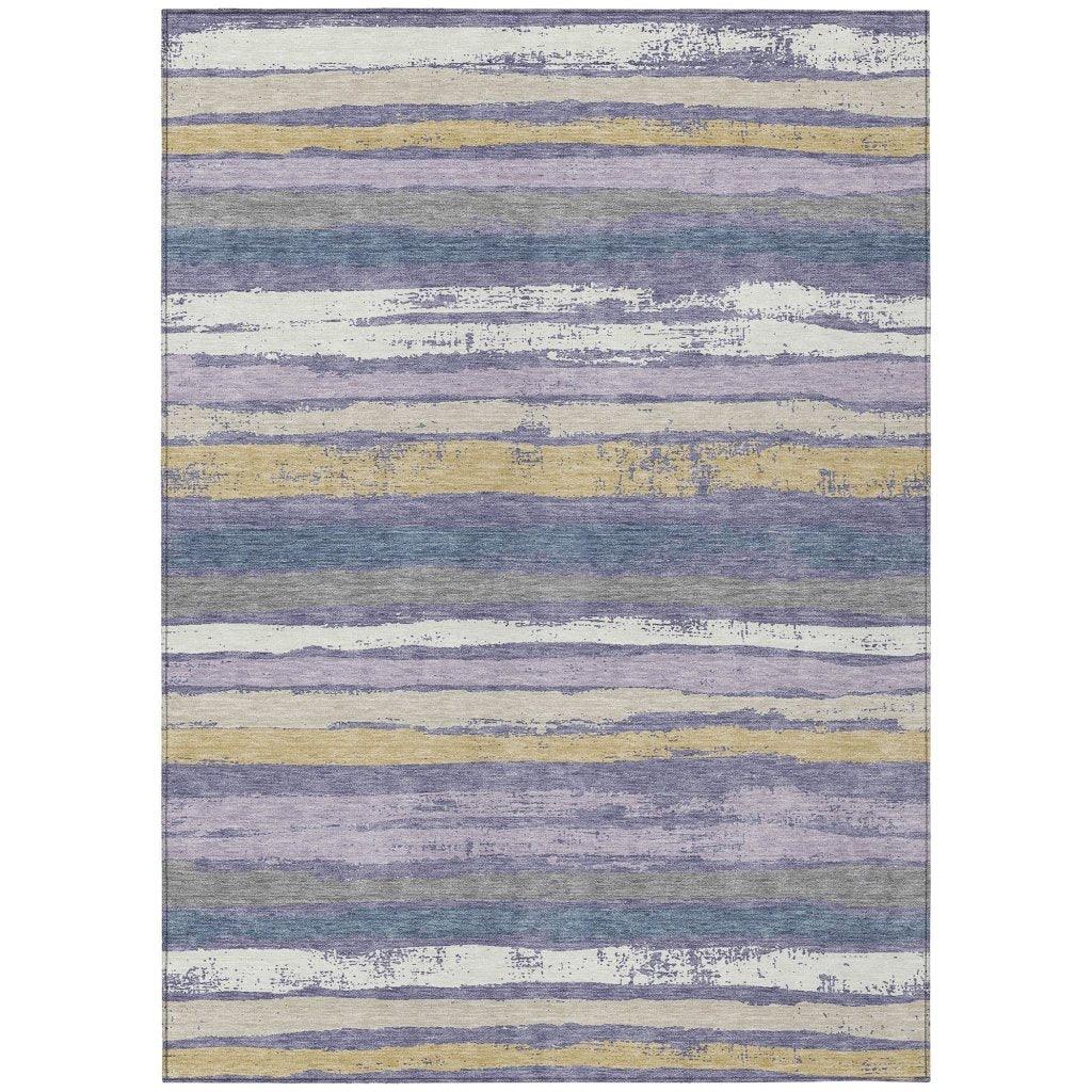 Sylira Purple Washable Indoor-Outdoor Rug-Outdoor Rugs-LOOMLAN Rugs-2'6" x 3'10"-LOOMLAN