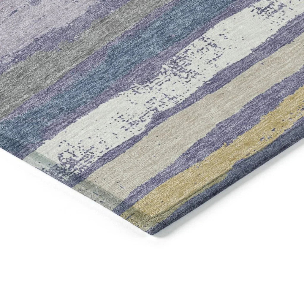 Sylira Purple Washable Indoor-Outdoor Rug-Outdoor Rugs-LOOMLAN Rugs-LOOMLAN