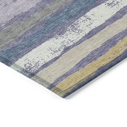 Sylira Purple Washable Indoor-Outdoor Rug-Outdoor Rugs-LOOMLAN Rugs-LOOMLAN
