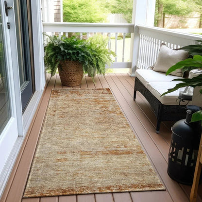 Sylvaine Orange Washable Indoor - Outdoor Rug - LOOMLAN - LOOMLAN Rugs - Outdoor Rugs