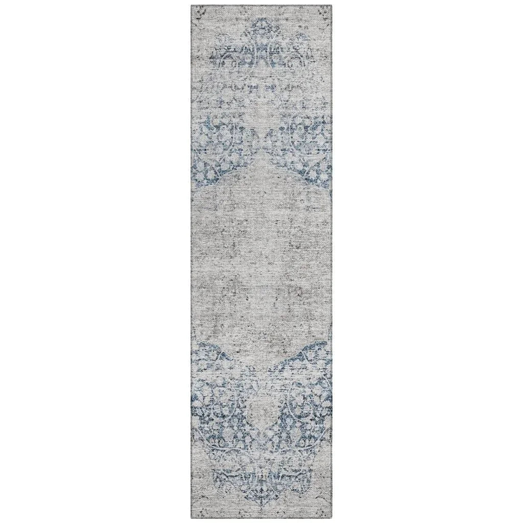 Sylvia Blue Washable Indoor - Outdoor Rug - LOOMLAN - LOOMLAN Rugs - Outdoor Rugs