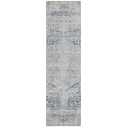 Sylvia Blue Washable Indoor - Outdoor Rug - LOOMLAN - LOOMLAN Rugs - Outdoor Rugs