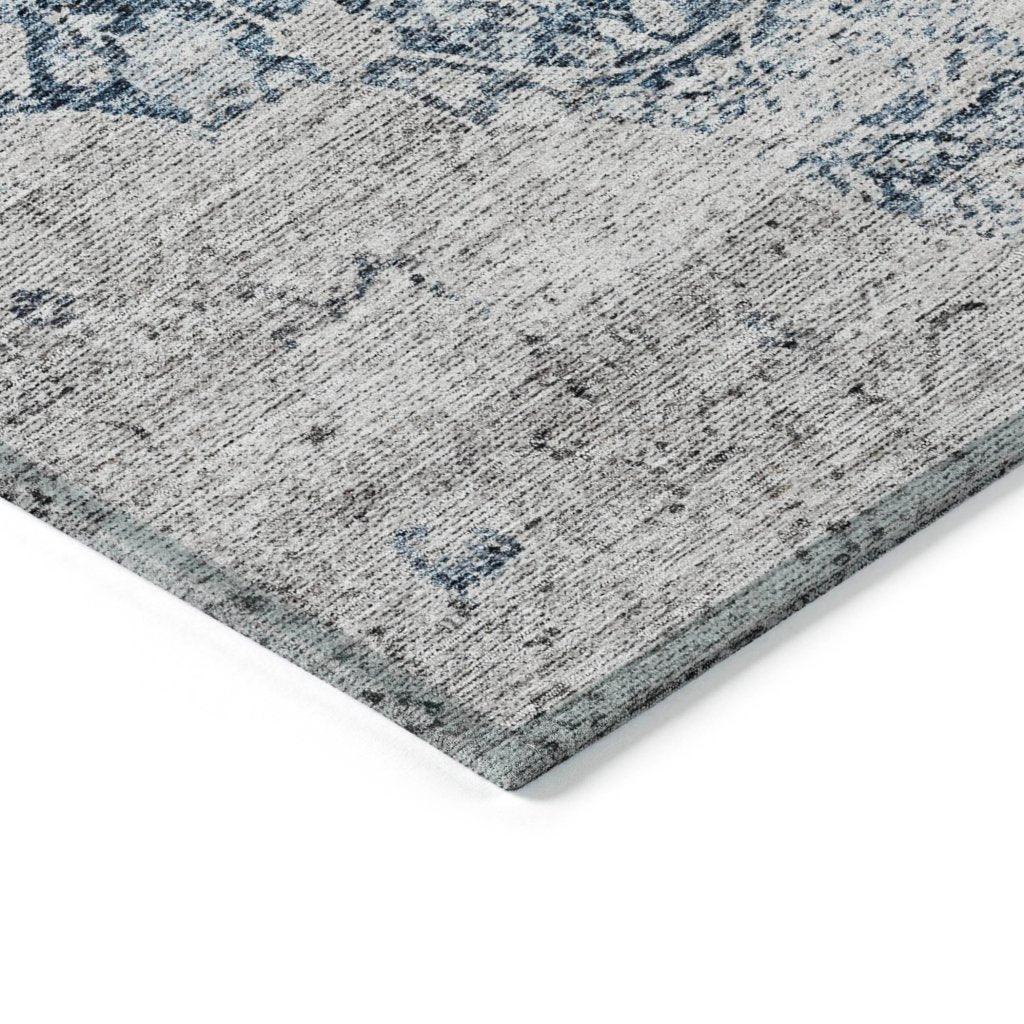 Sylvia Blue Washable Indoor - Outdoor Rug - LOOMLAN - LOOMLAN Rugs - Outdoor Rugs