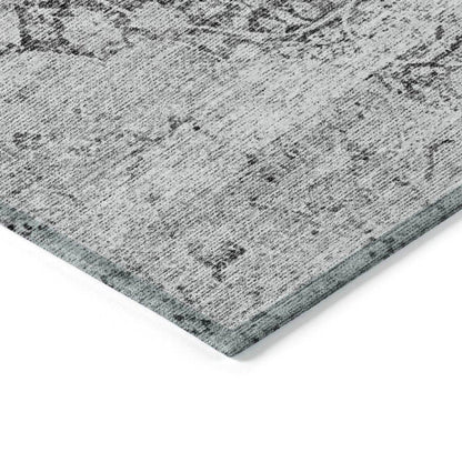 Sylvia Gray Washable Indoor - Outdoor Rug - LOOMLAN - LOOMLAN Rugs - Outdoor Rugs