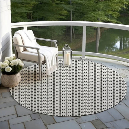 Symara Ivory Washable Indoor - Outdoor Rug - LOOMLAN - LOOMLAN Rugs - Outdoor Rugs