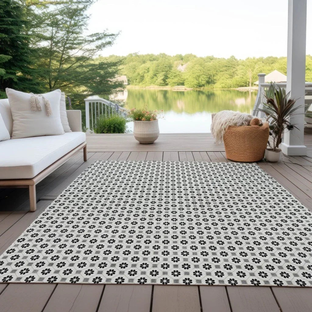Symara Ivory Washable Indoor - Outdoor Rug - LOOMLAN - LOOMLAN Rugs - Outdoor Rugs