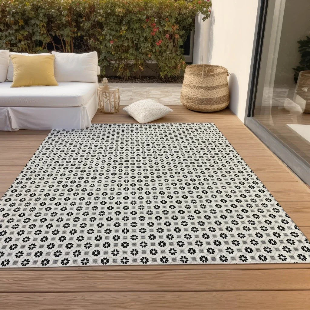 Symara Ivory Washable Indoor - Outdoor Rug - LOOMLAN - LOOMLAN Rugs - Outdoor Rugs
