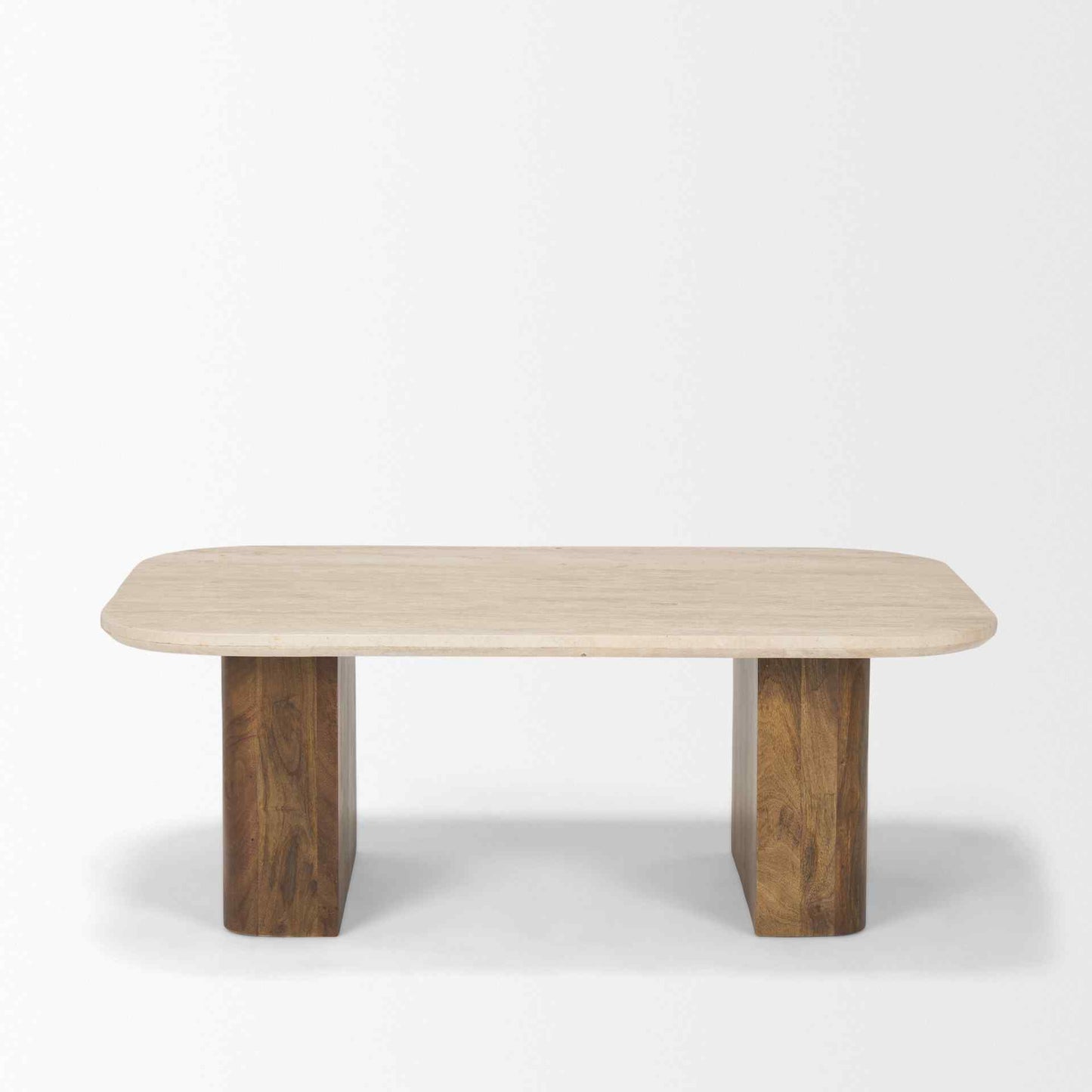 Symona Travertine Top Coffee Table