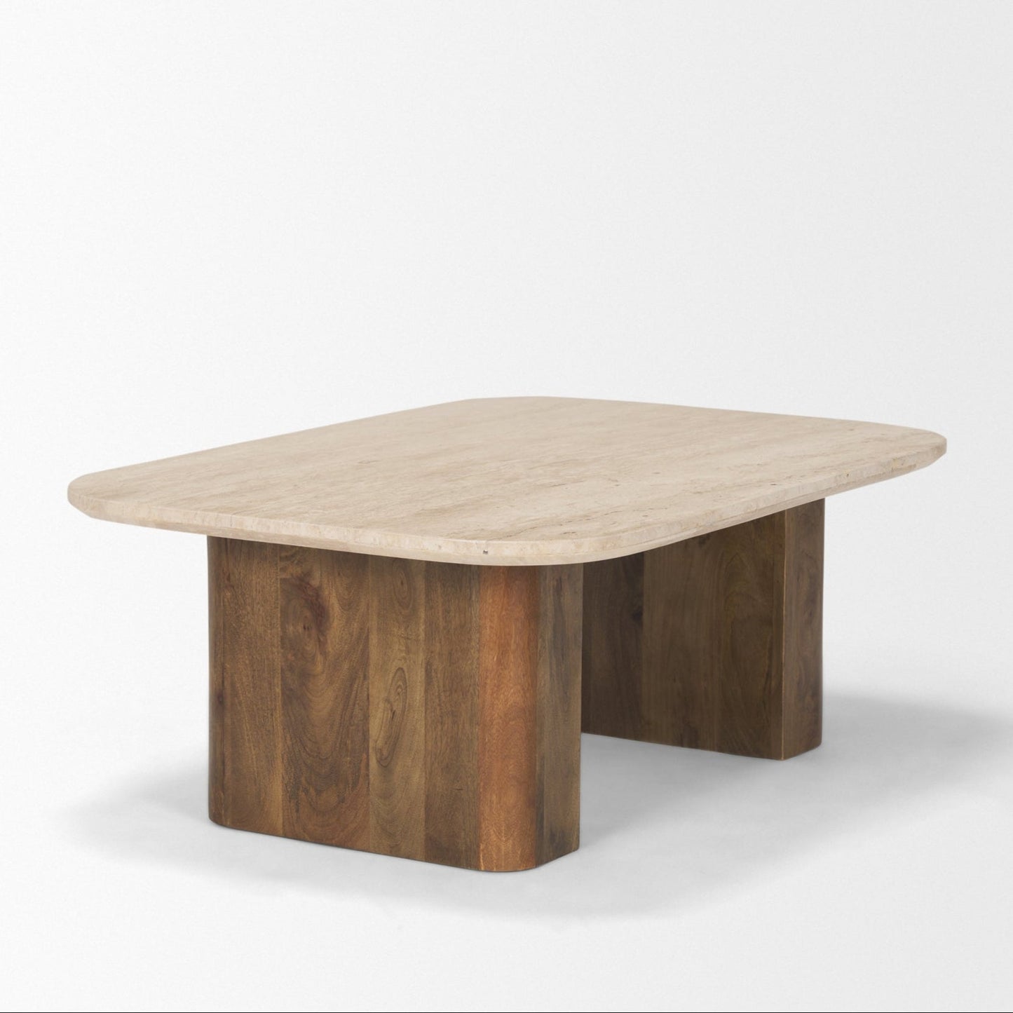 Symona Travertine Top Coffee Table