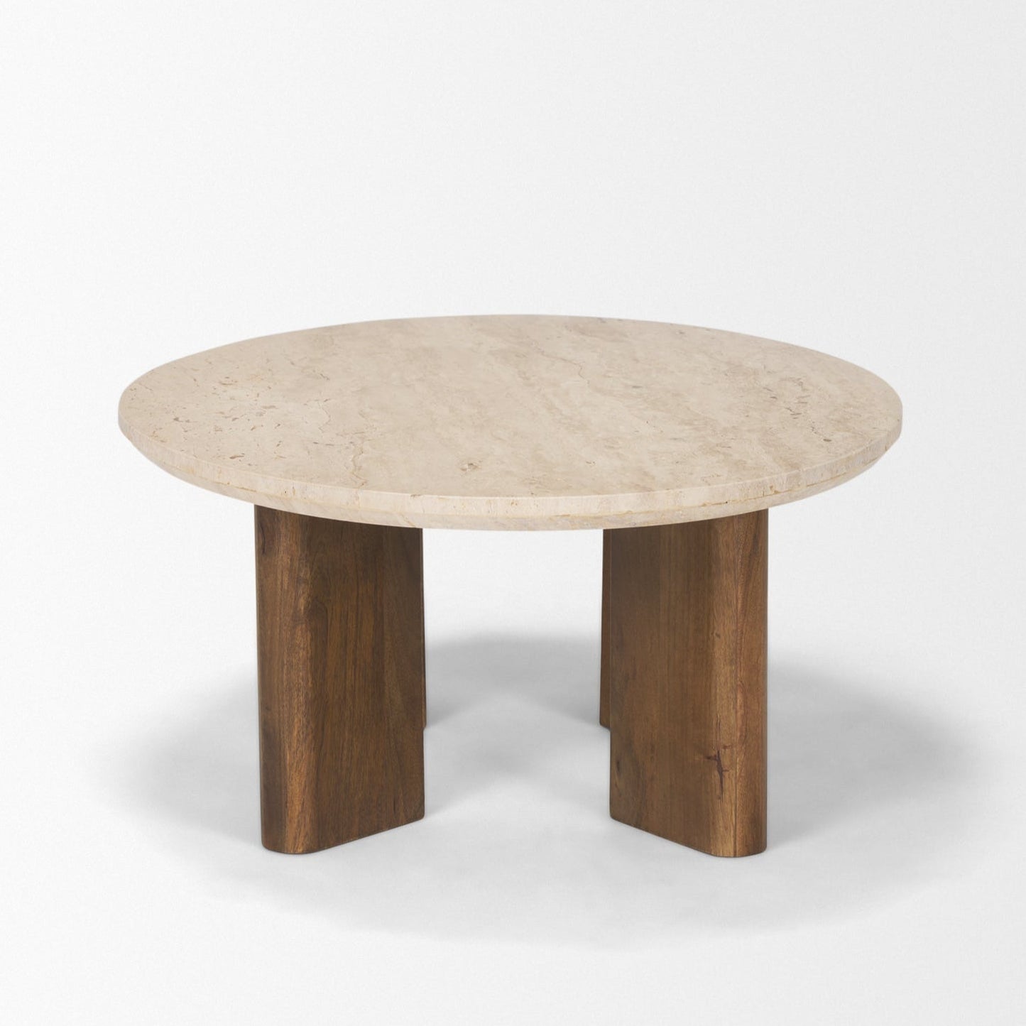 Syona Travertine Top Oval Coffee Table