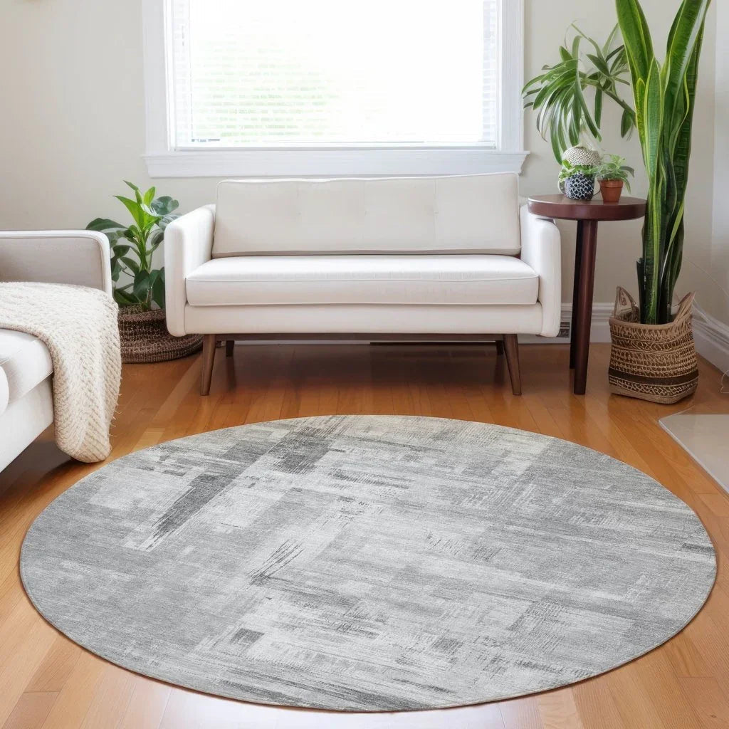 Syrene Gray Washable Indoor - Outdoor Rug - LOOMLAN - LOOMLAN Rugs - Outdoor Rugs