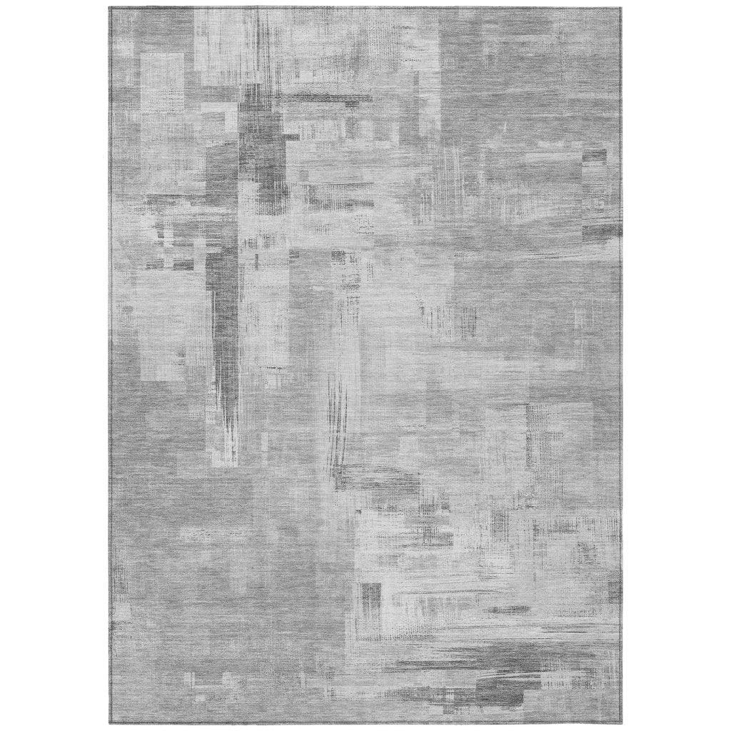 Syrene Gray Washable Indoor - Outdoor Rug - LOOMLAN - LOOMLAN Rugs - Outdoor Rugs