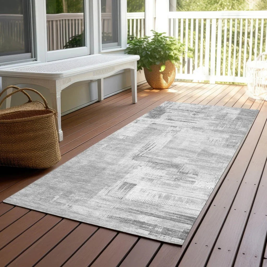Syrene Gray Washable Indoor - Outdoor Rug - LOOMLAN - LOOMLAN Rugs - Outdoor Rugs
