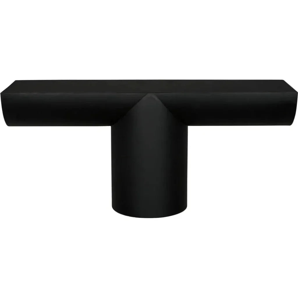 T - ed Steel Black Rectangle Console Table - LOOMLAN - Noir - Console Tables