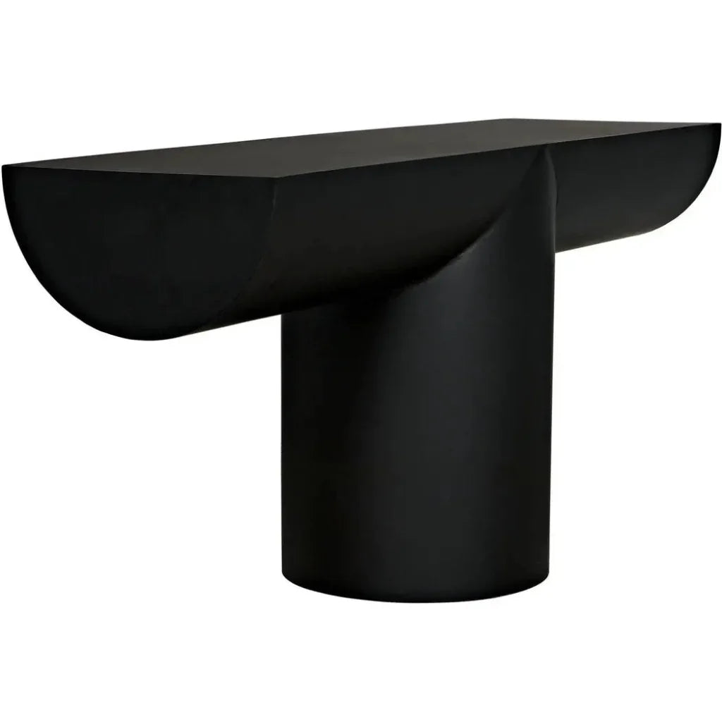 T - ed Steel Black Rectangle Console Table - LOOMLAN - Noir - Console Tables