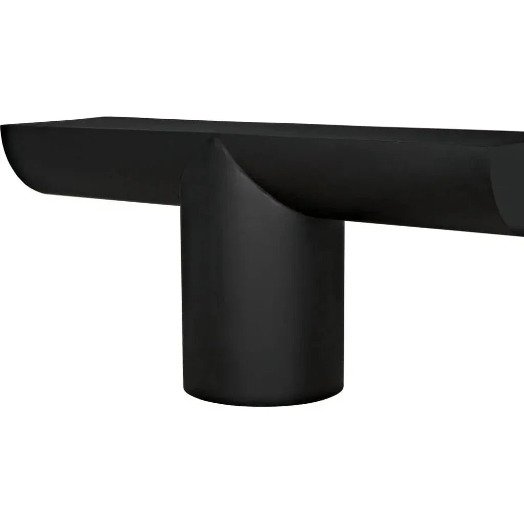 T - ed Steel Black Rectangle Console Table - LOOMLAN - Noir - Console Tables