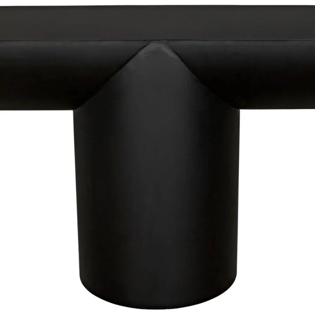 T - ed Steel Black Rectangle Console Table - LOOMLAN - Noir - Console Tables
