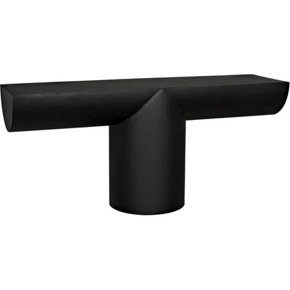 T - ed Steel Black Rectangle Console Table - LOOMLAN - Noir - Console Tables