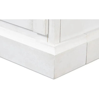 TV Stand Media Console Cortina White Wood - LOOMLAN - Sarreid - TV Stands & Media Centers