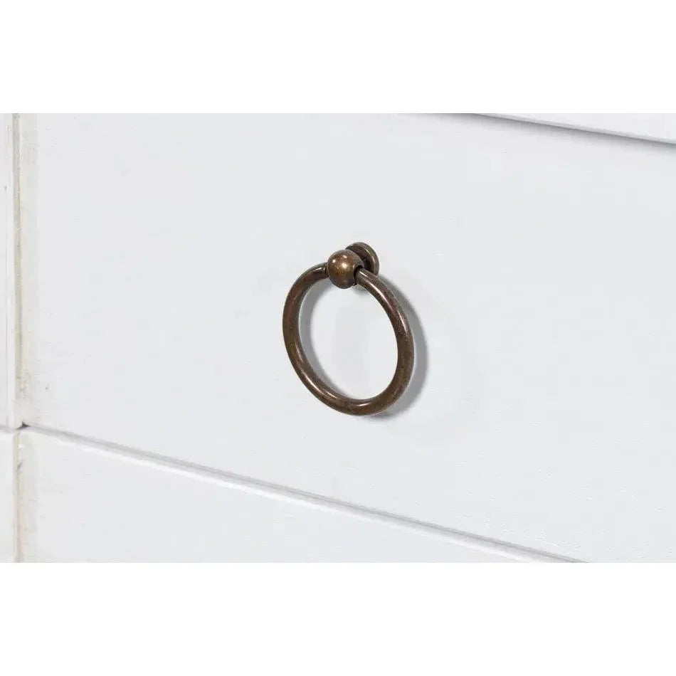 TV Stand Media Console Cortina White Wood - LOOMLAN - Sarreid - TV Stands & Media Centers