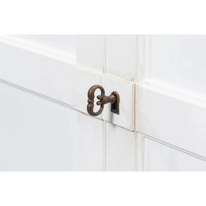 TV Stand Media Console Cortina White Wood - LOOMLAN - Sarreid - TV Stands & Media Centers