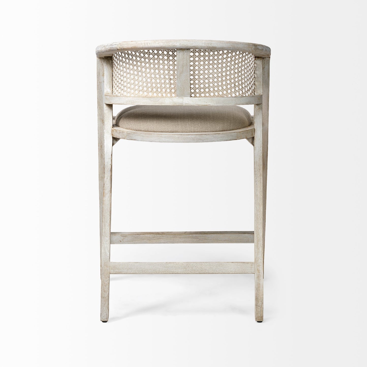 Tabitha Beige Fabric Counter Stool