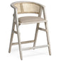 Tabitha Beige Fabric Counter Stool