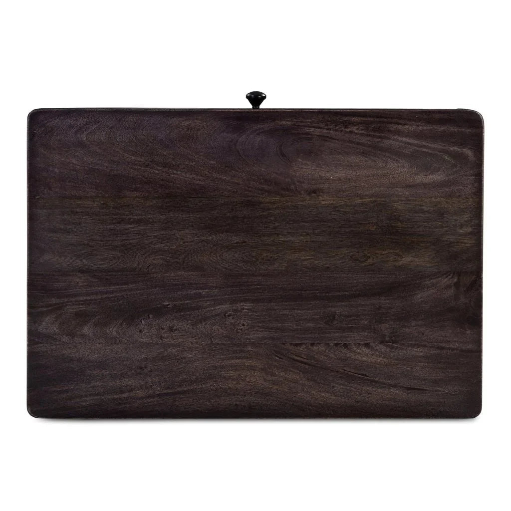 Tabitha Dark Brown Soft - Close Drawer Nightstand - LOOMLAN - Moe's Home - Nightstands