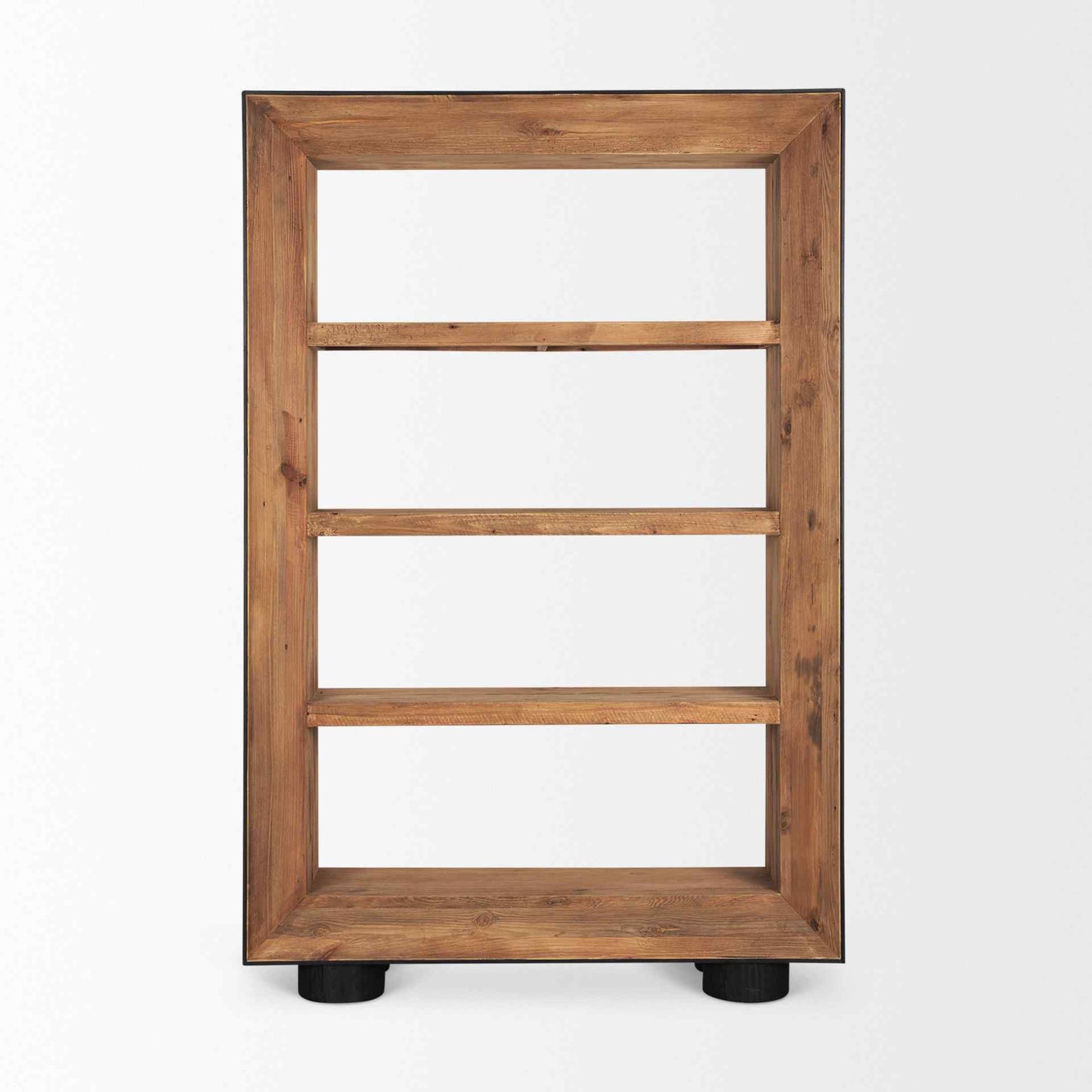 Tabor Natural Wooden Modern Etagere-Etageres-Mercana-LOOMLAN