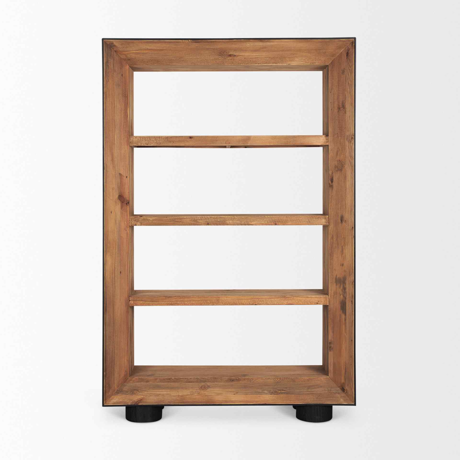 Tabor Natural Wooden Modern Etagere-Etageres-Mercana-LOOMLAN