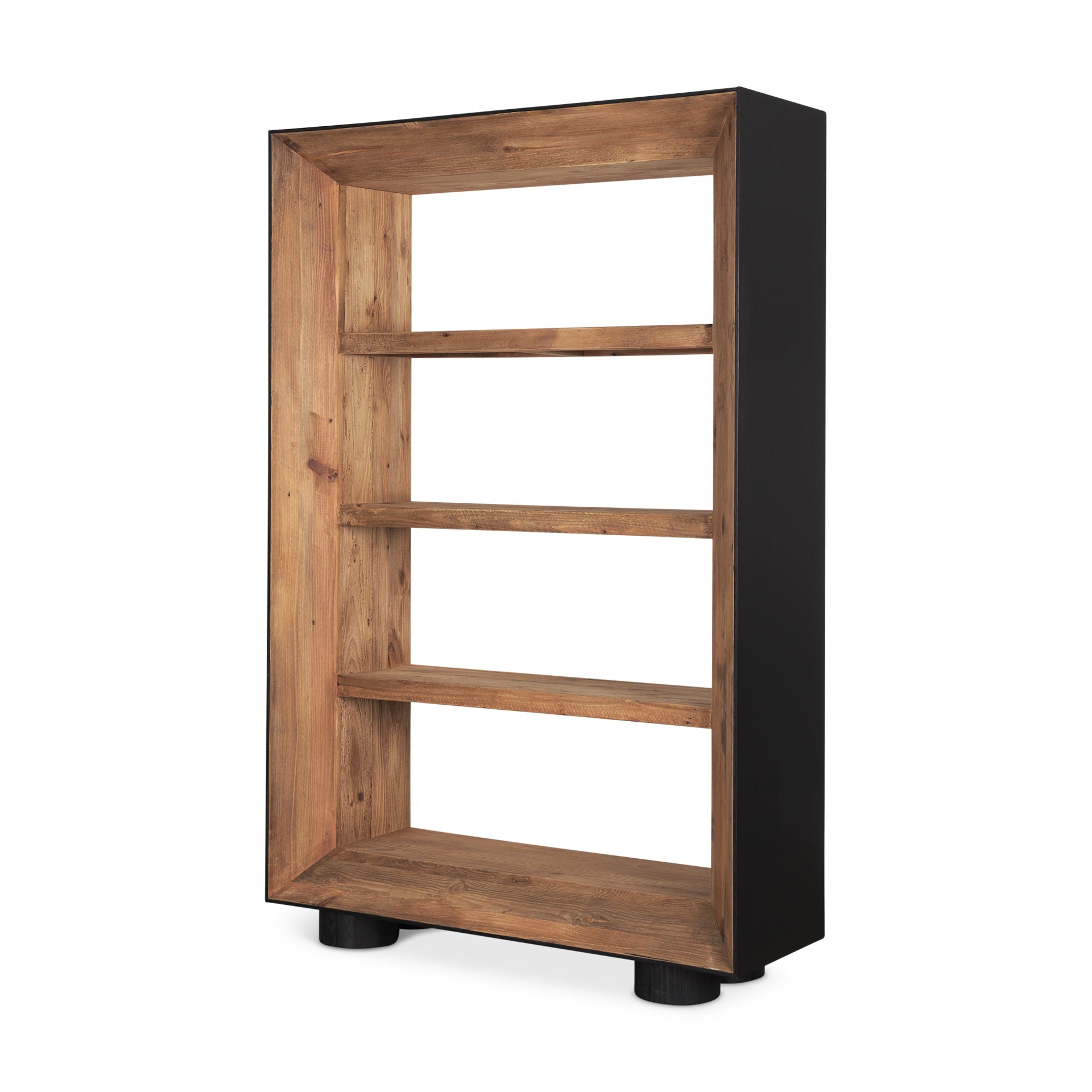 Tabor Natural Wooden Modern Etagere-Etageres-Mercana-LOOMLAN