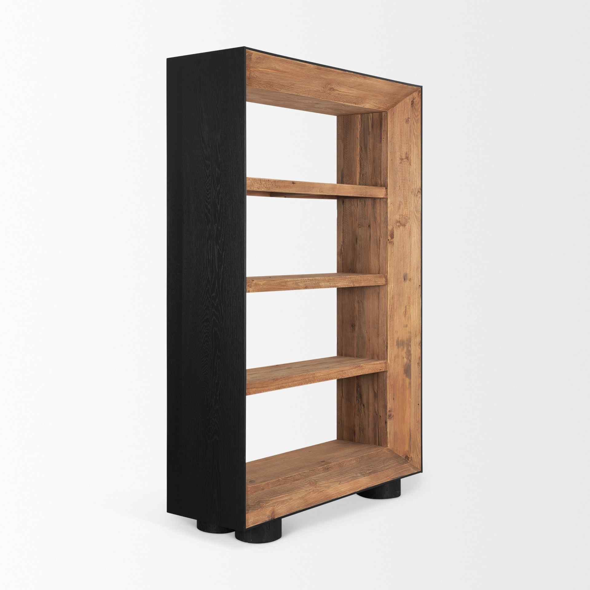 Tabor Natural Wooden Modern Etagere-Etageres-Mercana-LOOMLAN