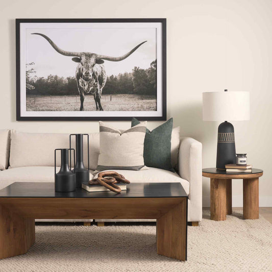 Tabor Natural Wooden Waterfall Coffee Table