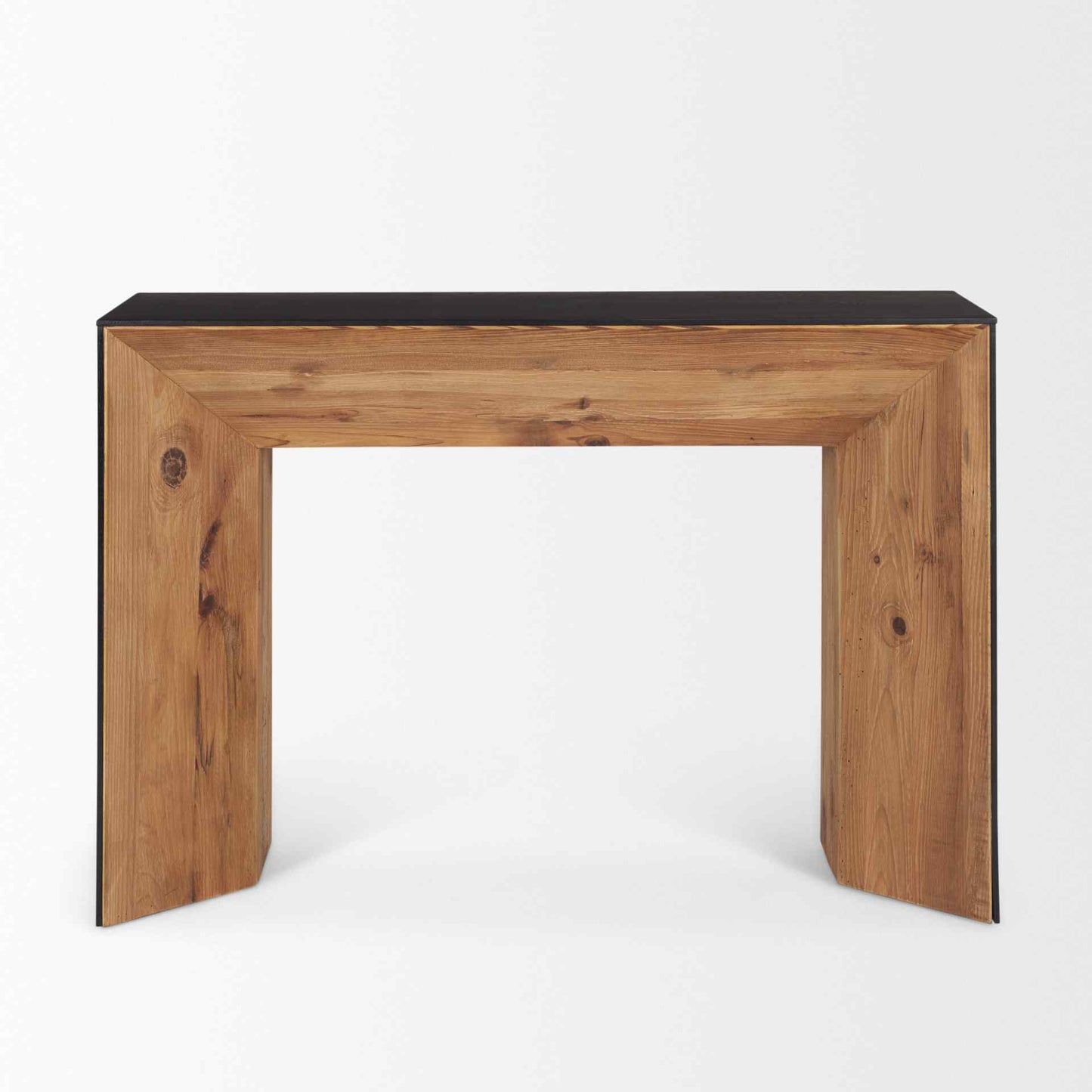 Tabor Natural Wooden Waterfall Console Table