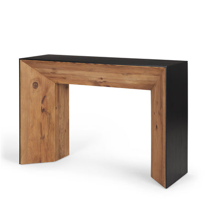 Tabor Natural Wooden Waterfall Console Table